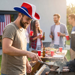 Patriotic Tricolor Cowboy Hat