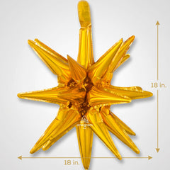 Gold Magic Star Foil Balloon - 18 Inch