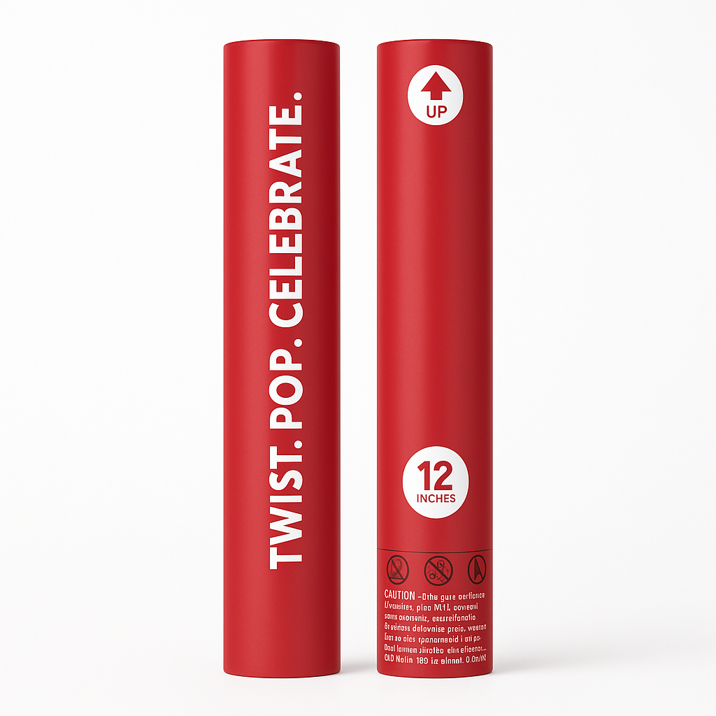 Red Powder Confetti Popper - 12 Inch