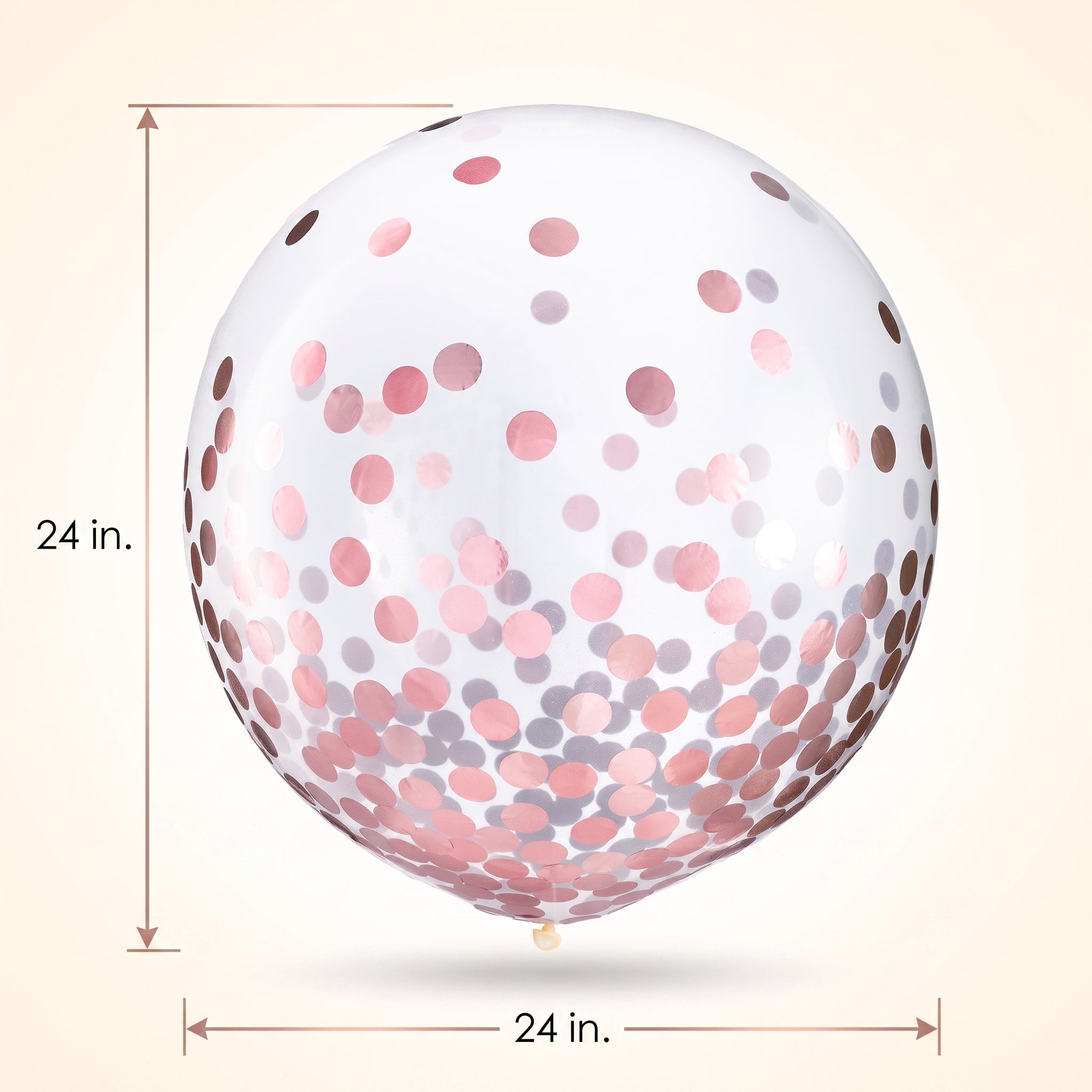 Metallic Pink Confetti Latex Balloons, 24-Inch, 2-Pack