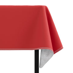 Red Flannel Backed Plastic Table Cover 54 In. x 70 In. | Case of 36
