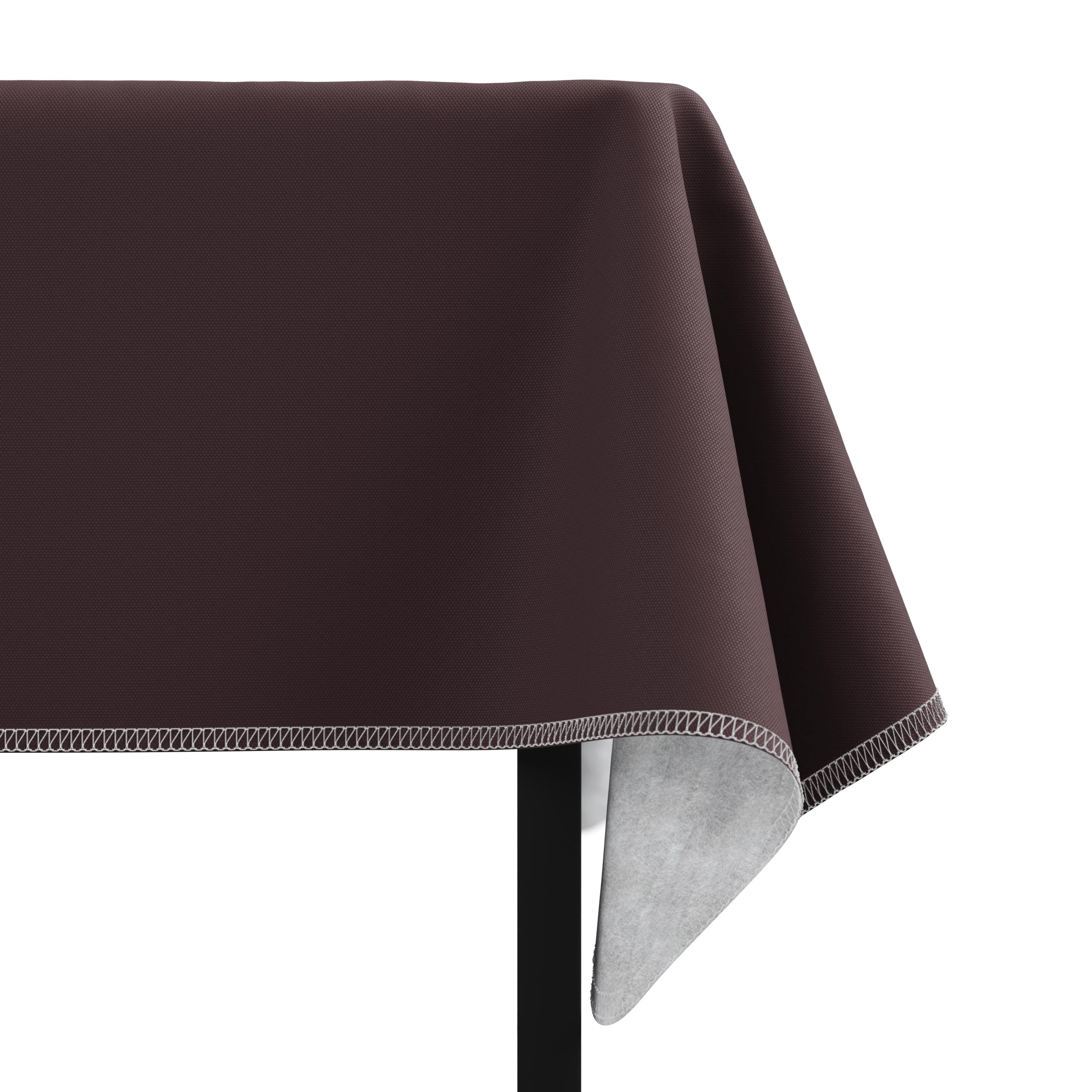 Brown Flannel Backed Plastic Table Cover 54 In. x 70 In. | Case of 36