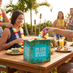 Rainbow Flower Leis Box Set - 25 Pack