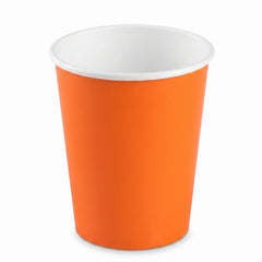 Vibrant Orange 9oz Paper Cups