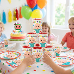 CoComelon 9oz Paper Cups - 8 Pack for Kids' Birthday Parties