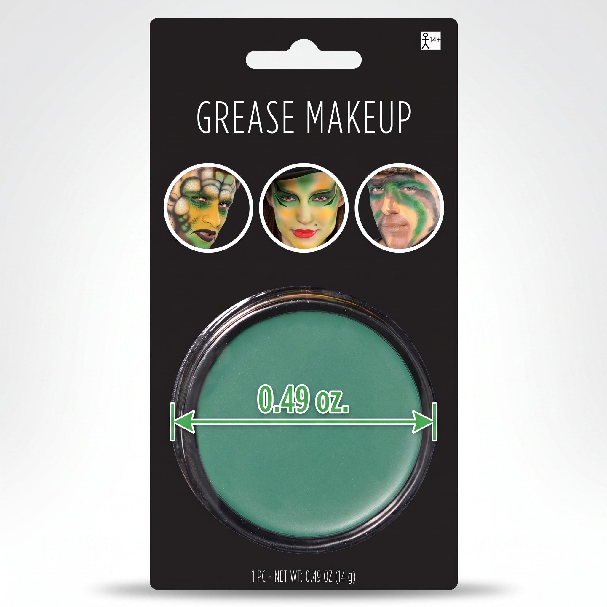 Green Grease Makeup for Halloween Costumes