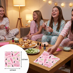 Spa Party Luncheon Napkins - 6.5 In. x 6.5 In. - Fun and Stylish Birthday Tableware