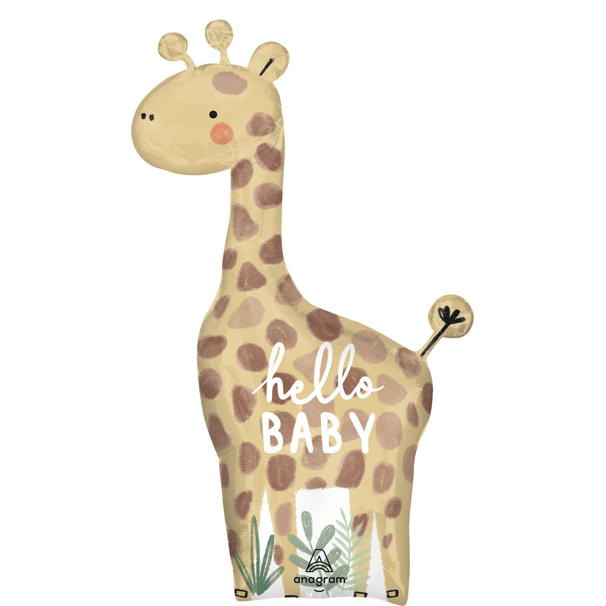 Soft Jungle Baby Giraffe Foil Balloon