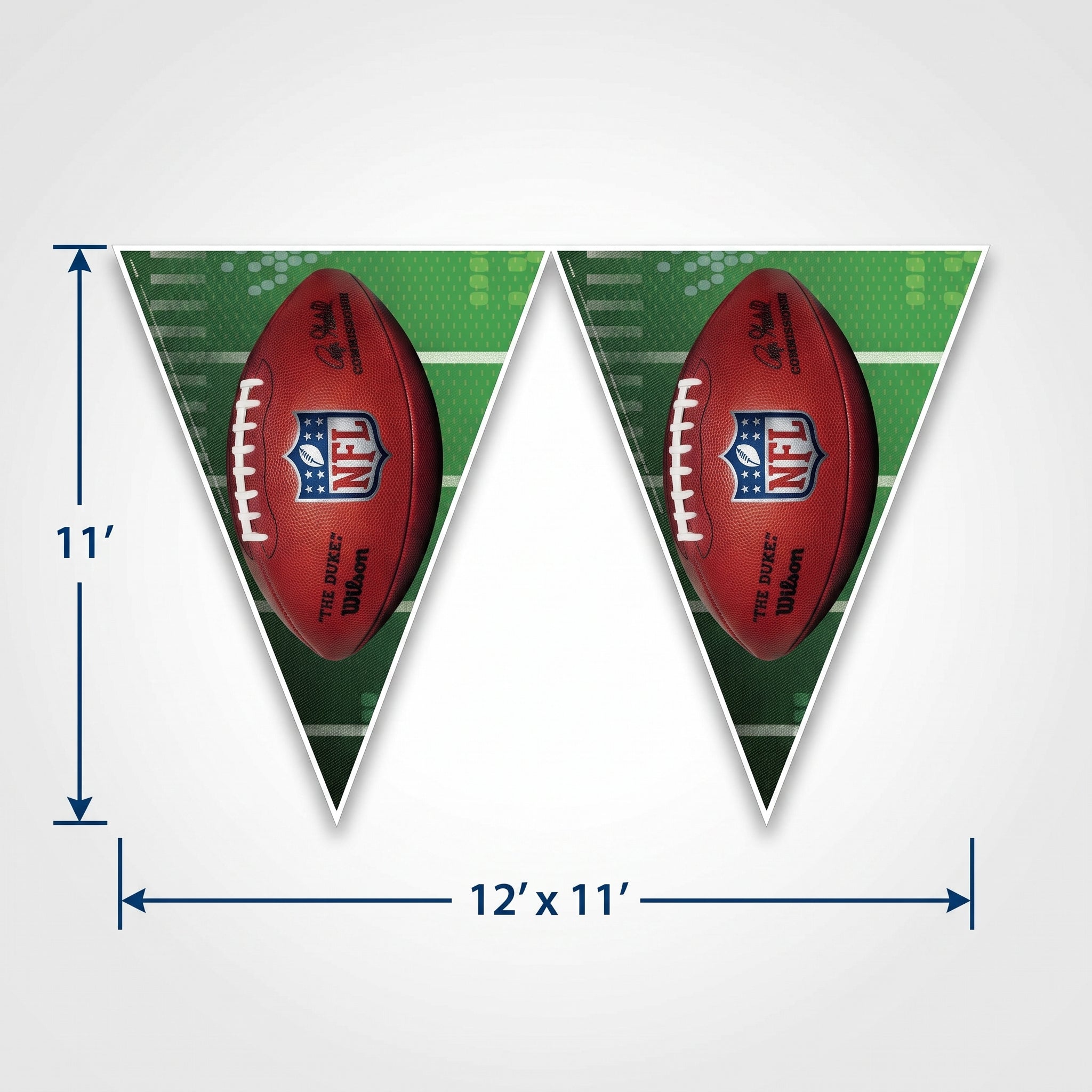 NFL Drive Pennant Banner - 12-Foot Football Party Decoration