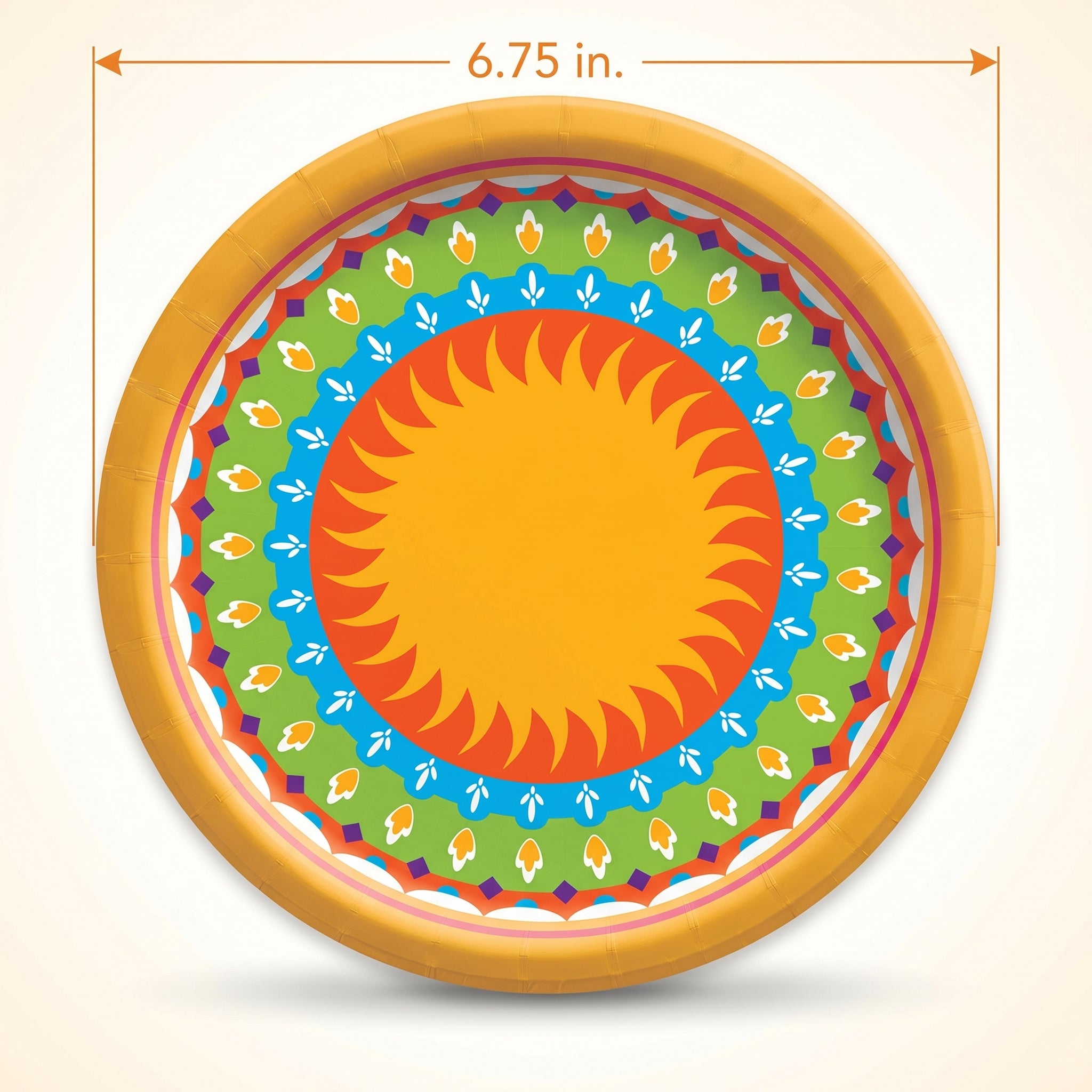 Fiesta Sunburst 6.75" Paper Plates