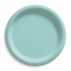 Robins Egg Blue Round Paper Plates - 8.5" | 50 Count