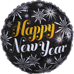 18-Inch Holographic New Year‚Äôs Eve Foil Balloon