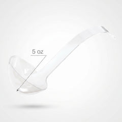 Clear 5 oz. Plastic Ladle for Catering