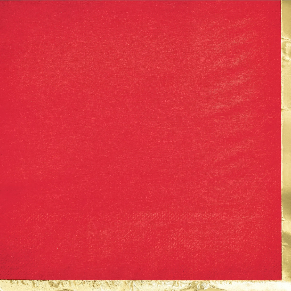 Red Beverage Napkins with Gold Stamp - 5 In. X 5 In.