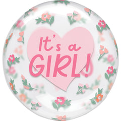 "It's a Girl" Heart-Shaped Foil Balloon