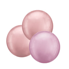Radiant Rose Gold Orbz Balloon Bunch