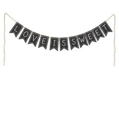 Rustic Chalkboard Pennant Banner - 15-ft, Customizable for Any Occasion