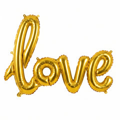 Gold Script Love Foil Balloon