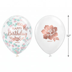 Free Spirit Confetti Latex Balloons - Baby's First Birthday