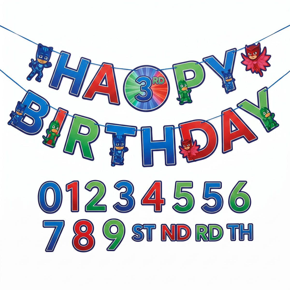 PJ Masks Customizable "Happy Birthday" Jumbo Banner