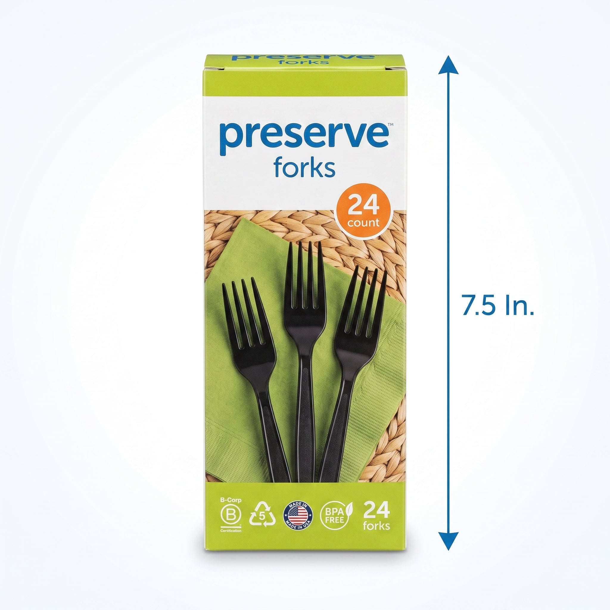 Black Economy Forks - 7.5 in. - 24 Pack