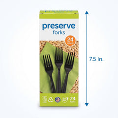 Black Economy Forks - 7.5 in. - 24 Pack