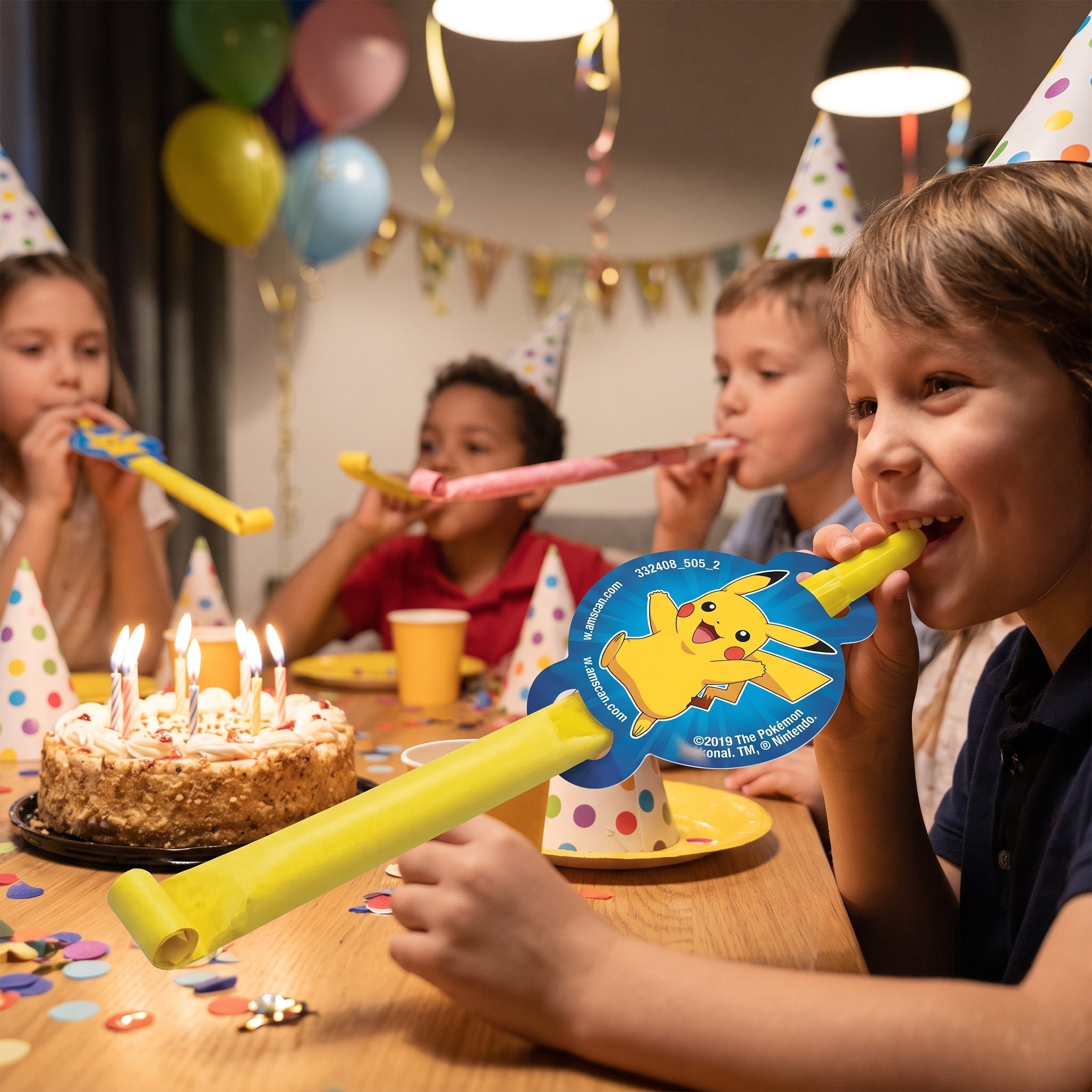 Pokemon Classic Birthday Party Blowout Noisemakers - 8 Pack