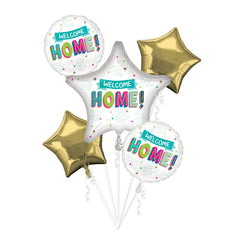 Welcome Home Foil Balloon Bouquet - 5 Piece Set
