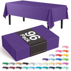 Premium Purple Plastic Table Cover | Case of 96