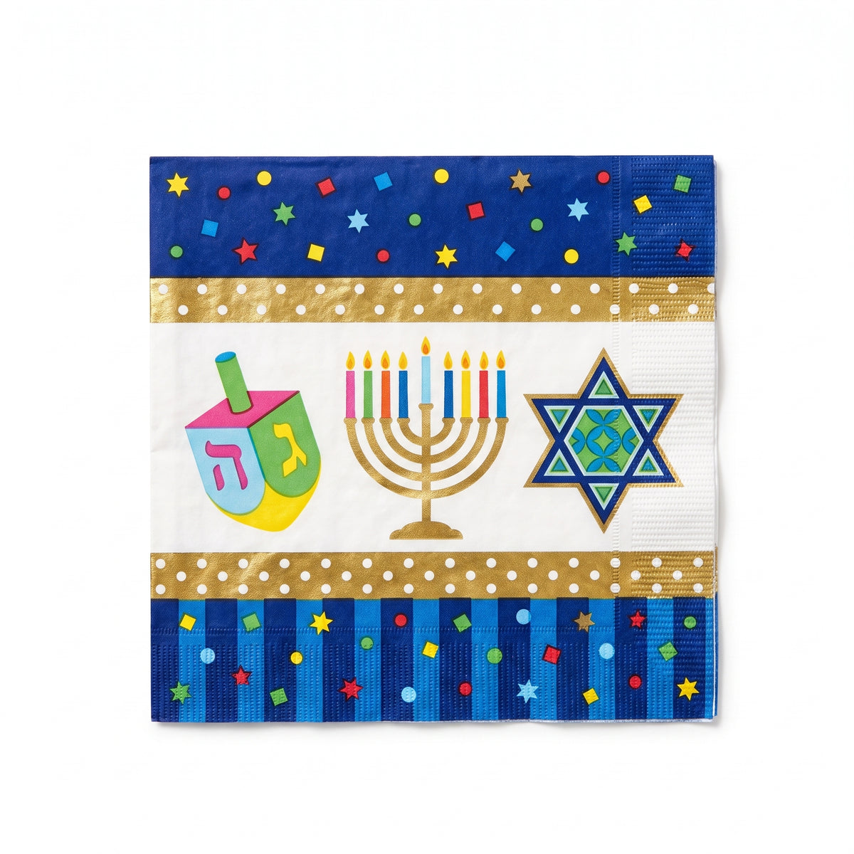 Hanukkah Celebration Luncheon Napkins - 6.5 In. x 6.5 In.