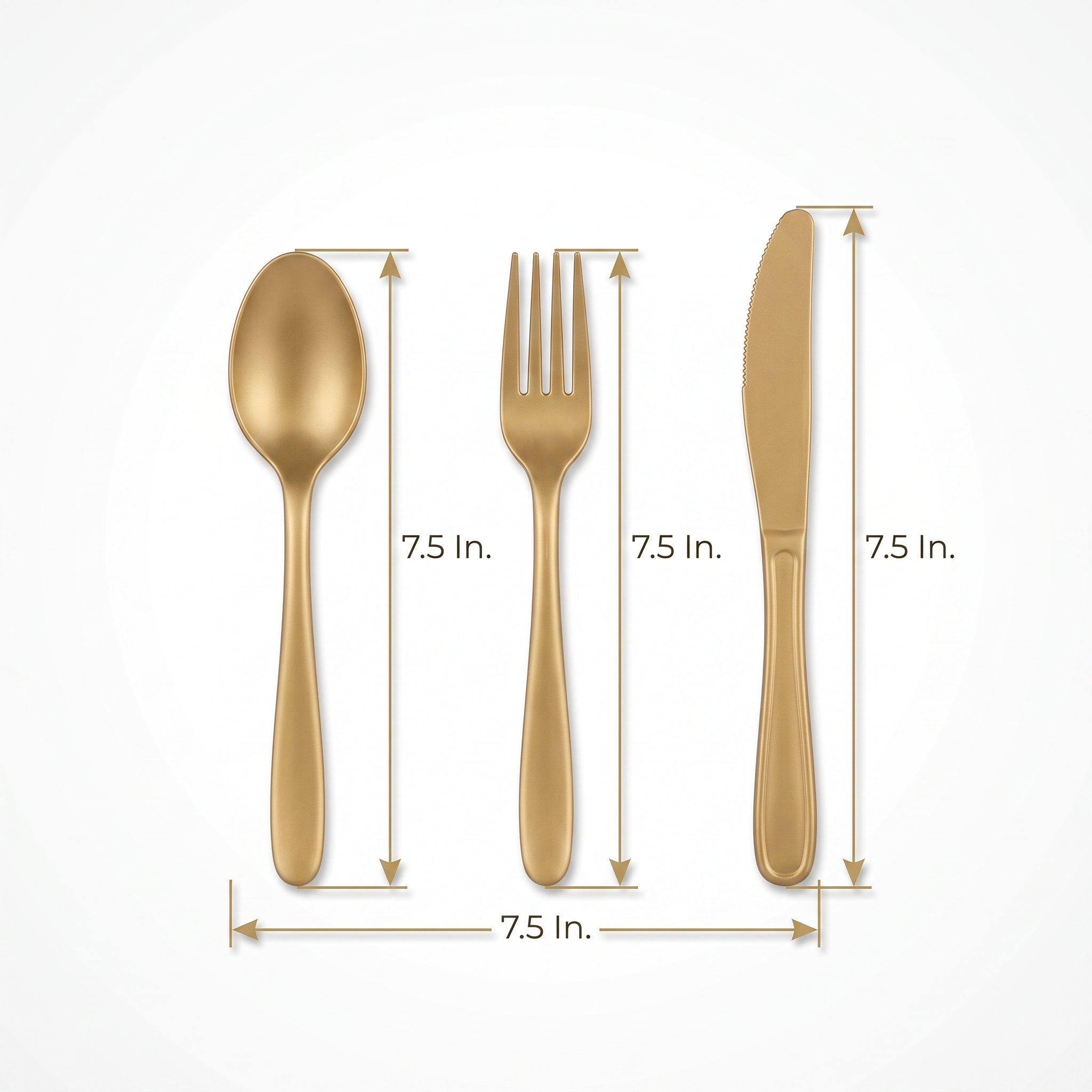 Gold Plastic Cutlery Set - 64 Piece Assortment - 7.5 in.