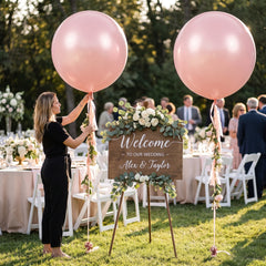 Elegant Blush Pink Latex Balloons - 24" (4 Pack)