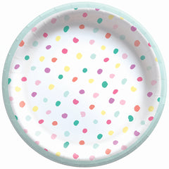 Easter Blessings 6.75" Polka Dot Paper Plates