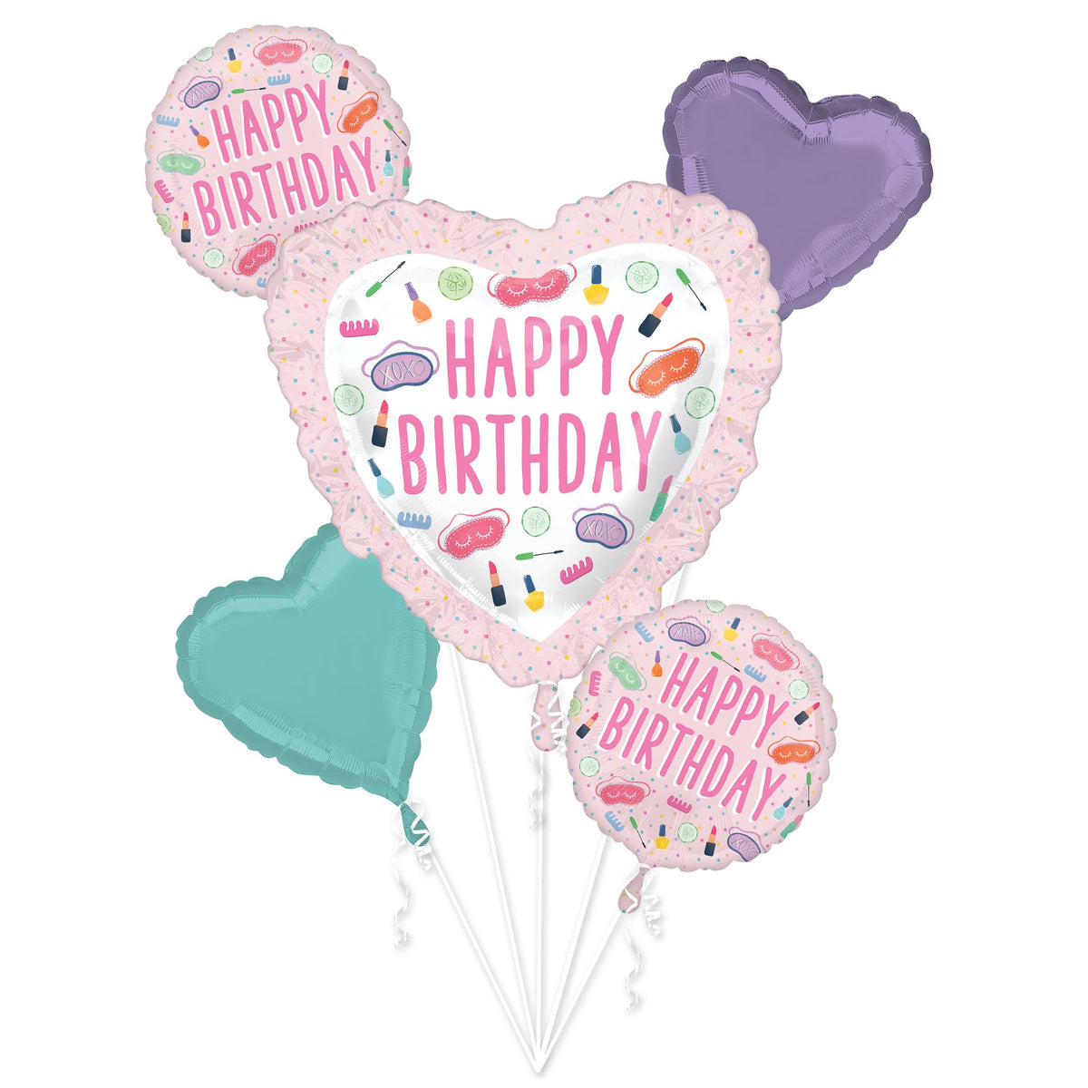 Spa-Themed Birthday Foil Balloon Bouquet
