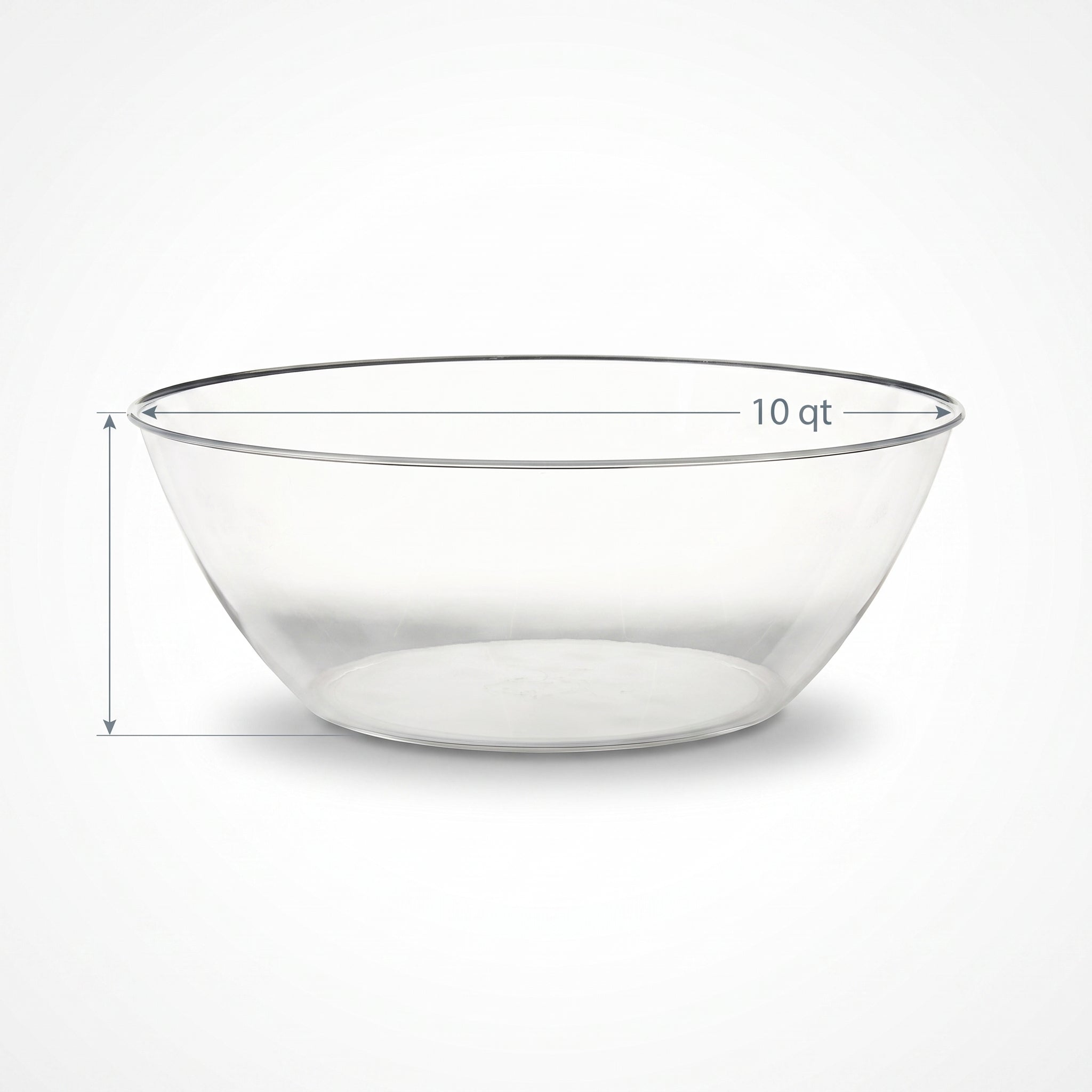 Clear 10-Quart Plastic Serving Bowl for All Occasions