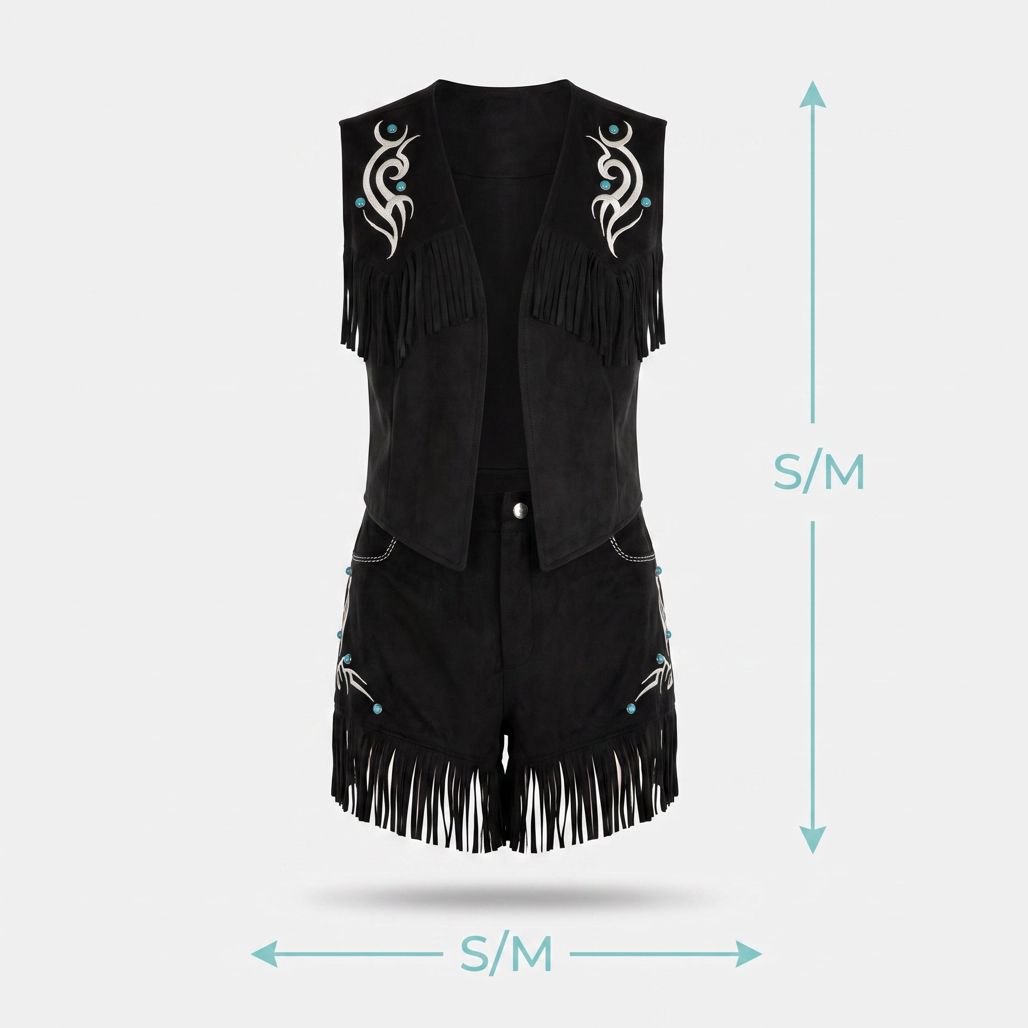 Women's Western Fringe Vest Costume Accessory - S/M