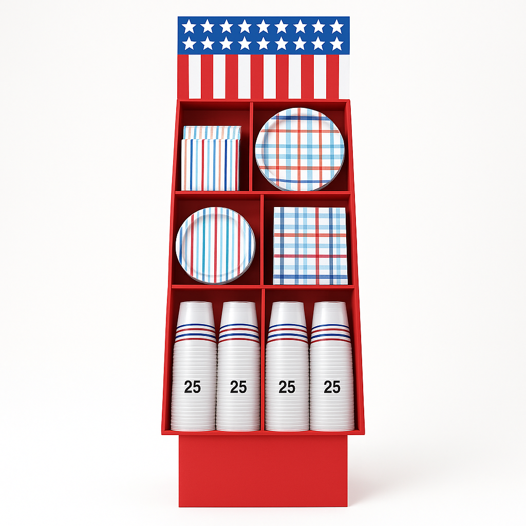 Americana Plaid Patriotic Party Set