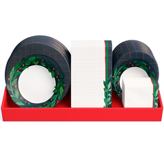 Holly Wreath Christmas Tableware Set