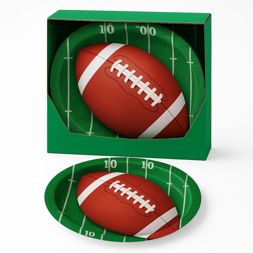 Game Day Oval Paper Plates - 12" (Case of 10)