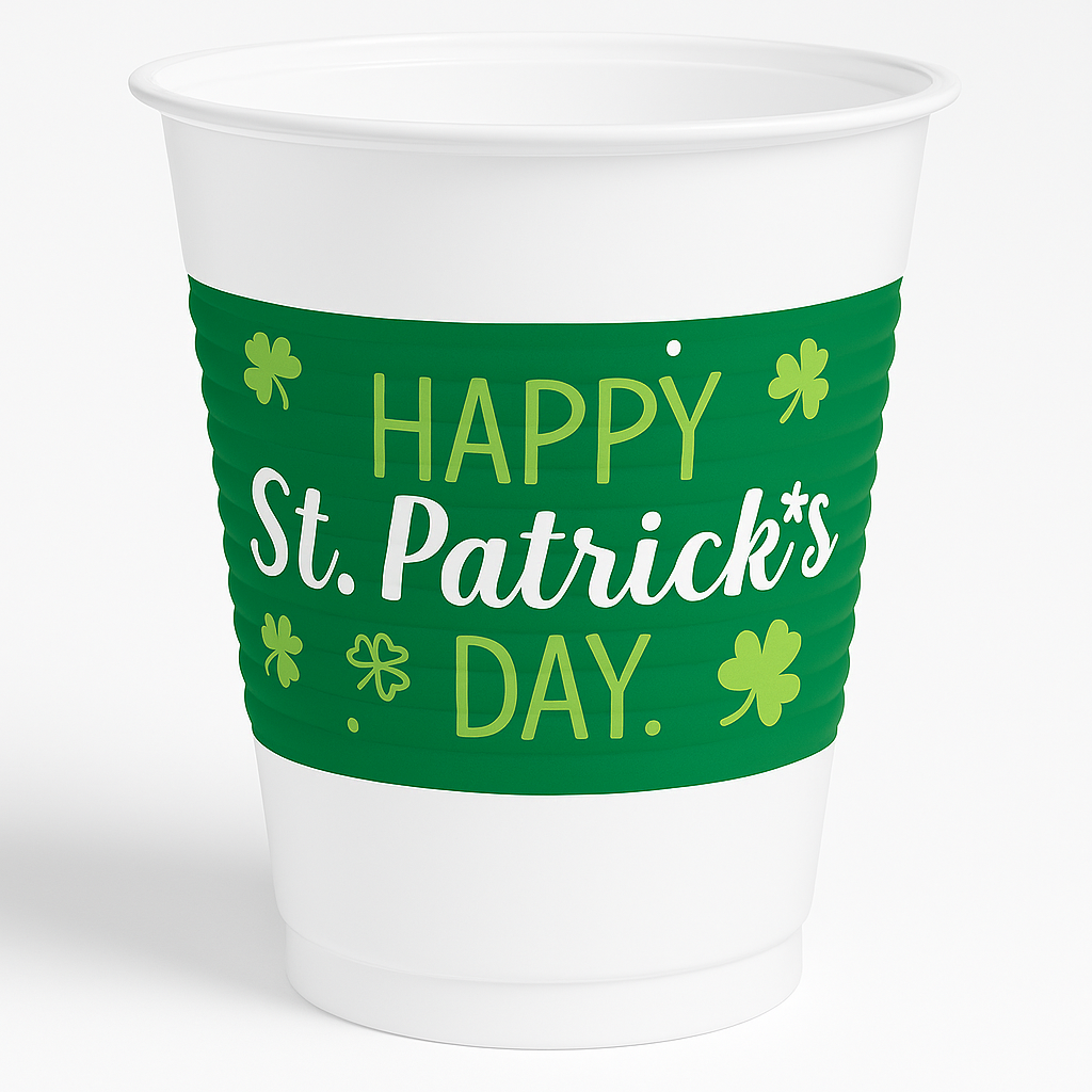 St. Patrick's Day 18oz Irish Blessings Plastic Cups - 25ct
