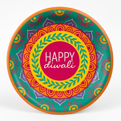 Vibrant Diwali Paper Plates - 6.75" Round