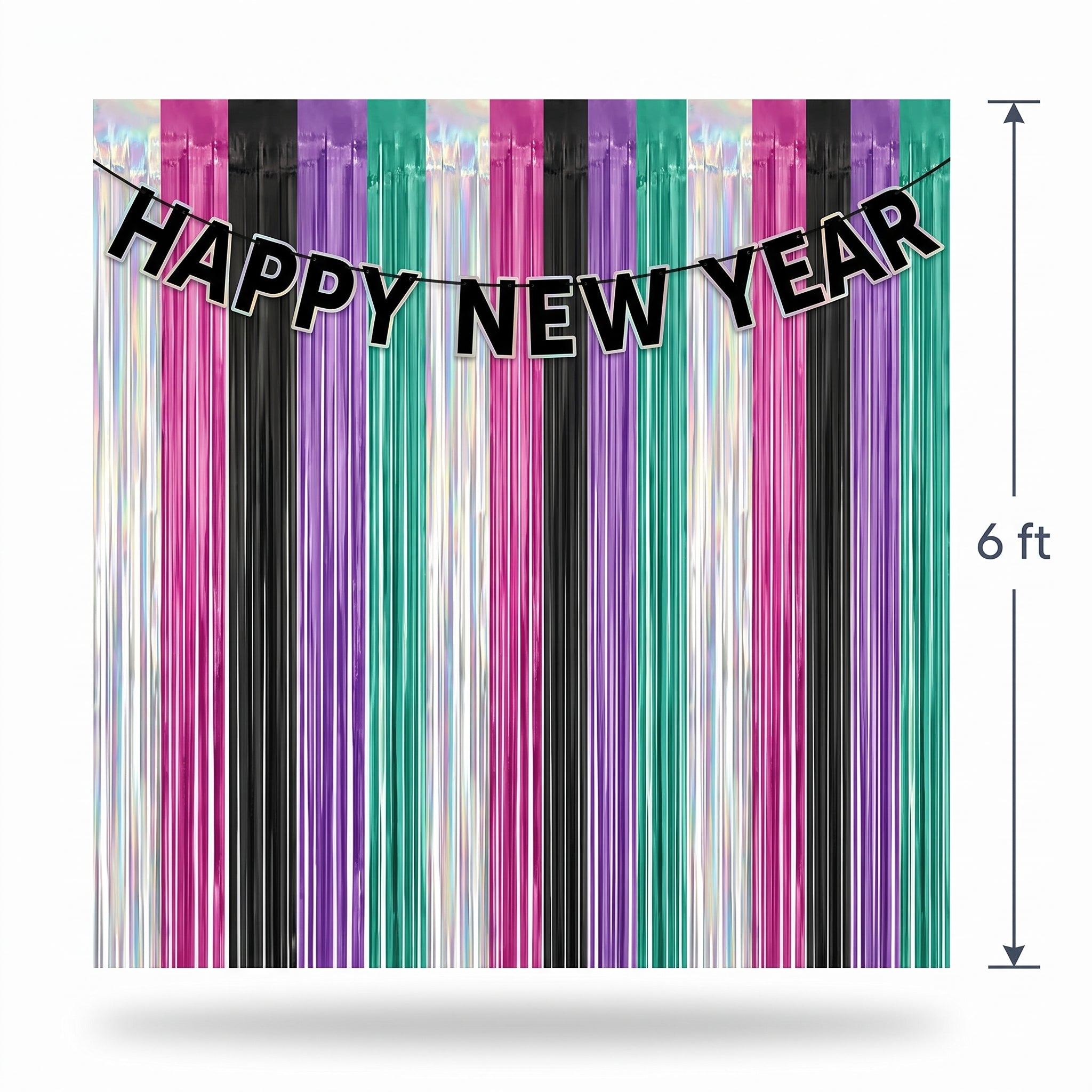 Starlight "Happy New Year" Fringe Backdrop & Banner Set