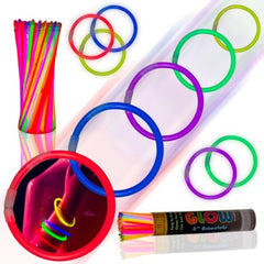 Little Gym - 8in. Assorted Glow Bracelets (100)