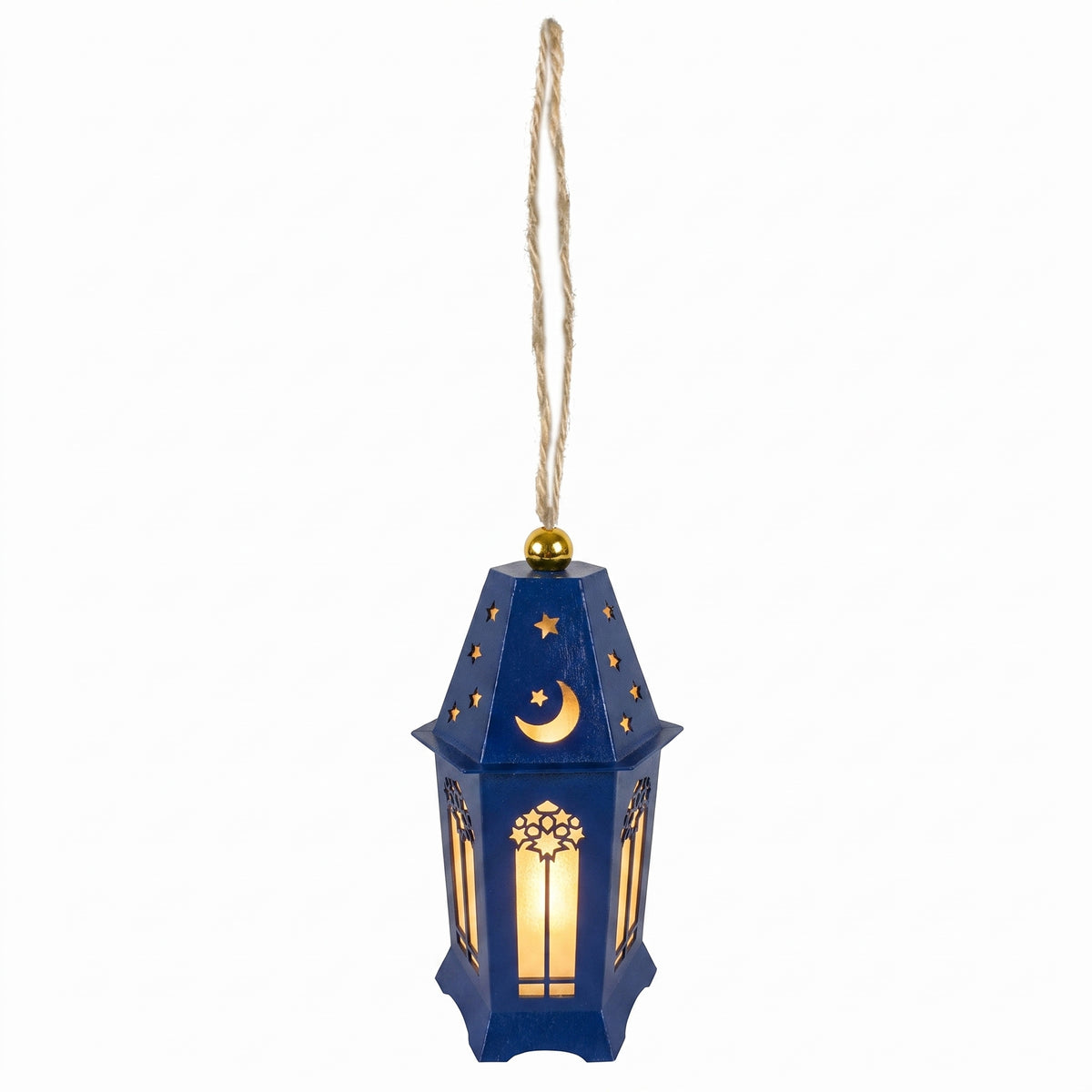 Mini LED Eid Lantern with Crescent Moon Design