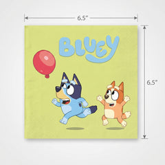 Bluey Birthday Party Lunch Napkins - 6.5 In. x 6.5 In.