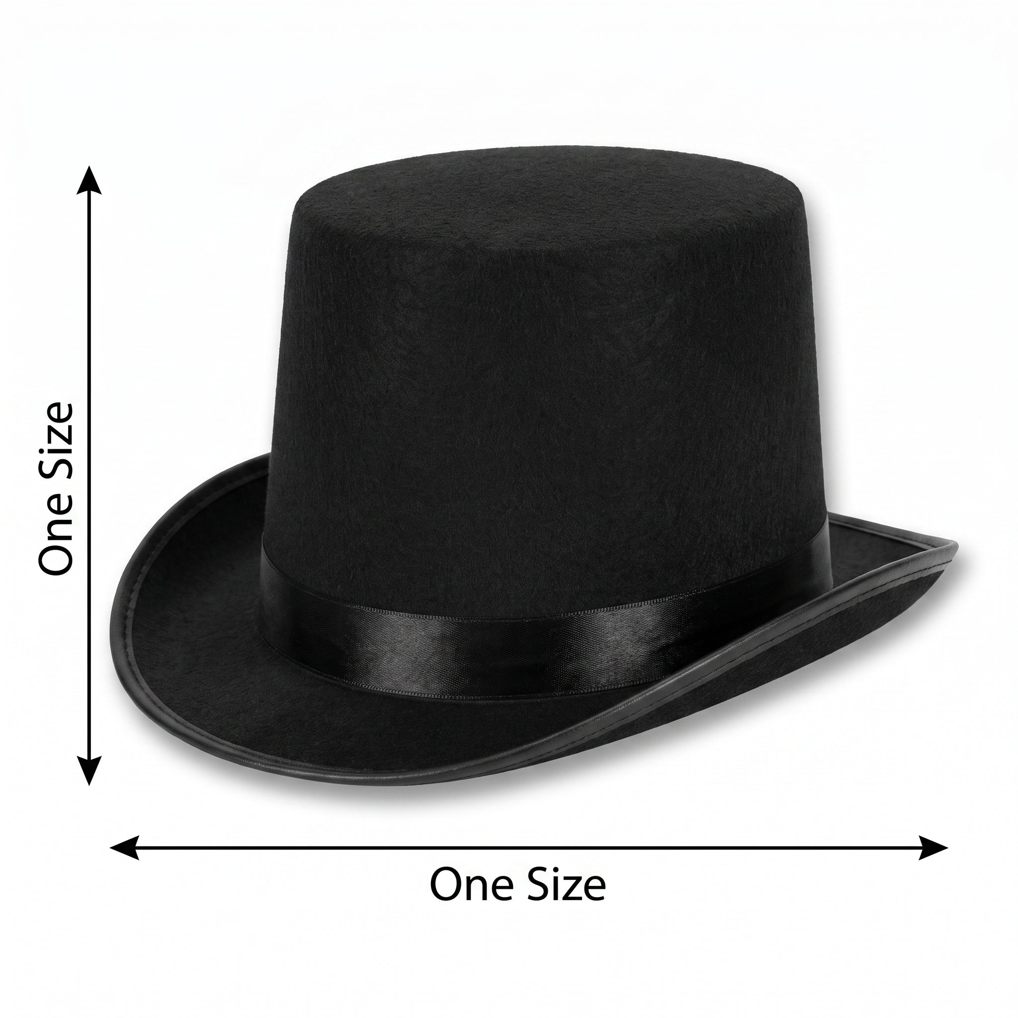 Classic Black Top Hat Costume Accessory