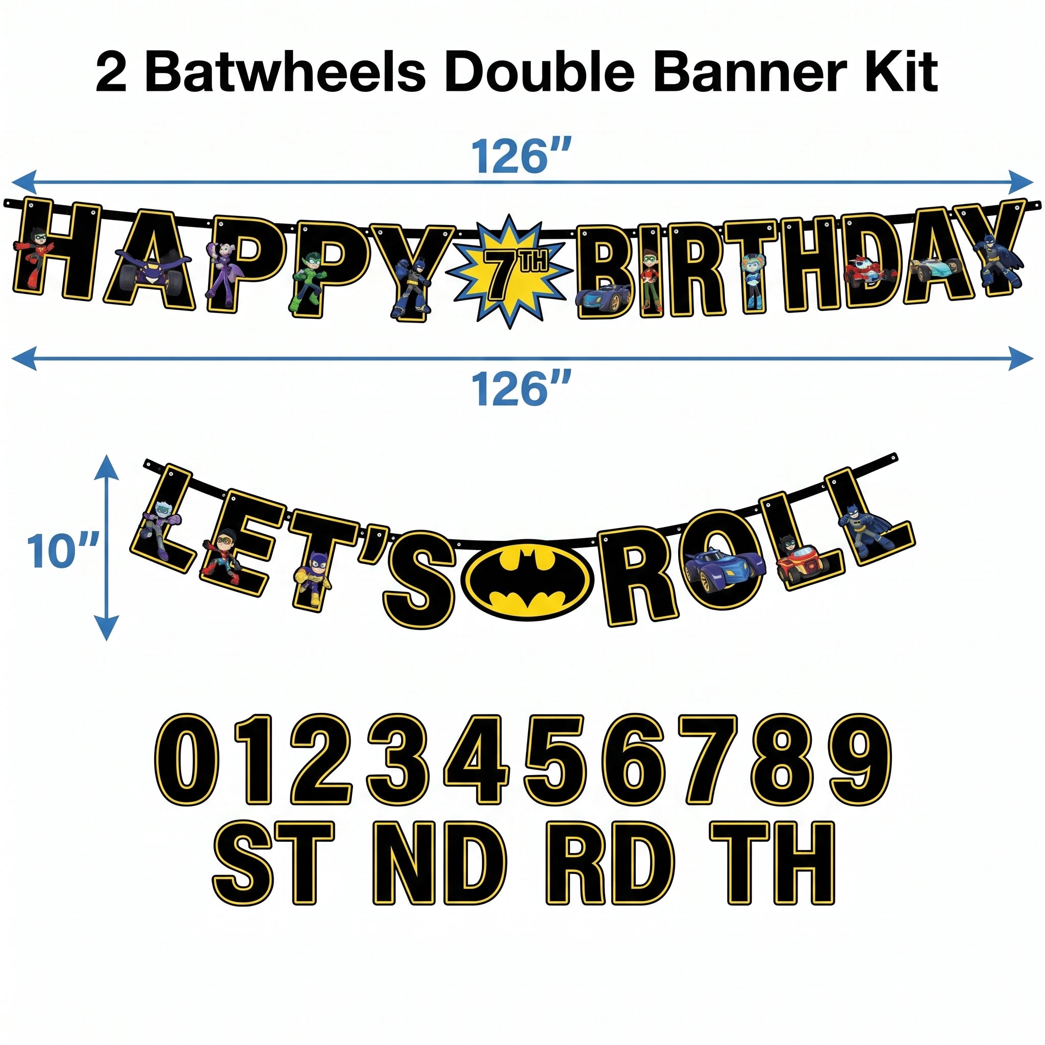 Batwheels Double Banner Kit for Kids' Birthday
