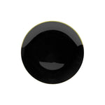 8 in. Classic Black Plates Gold Rim | 10 Count