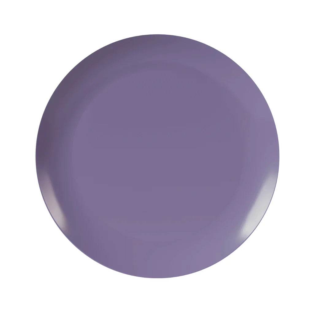 10 In. Purple Rose Design Plastic Plates | 120 Count