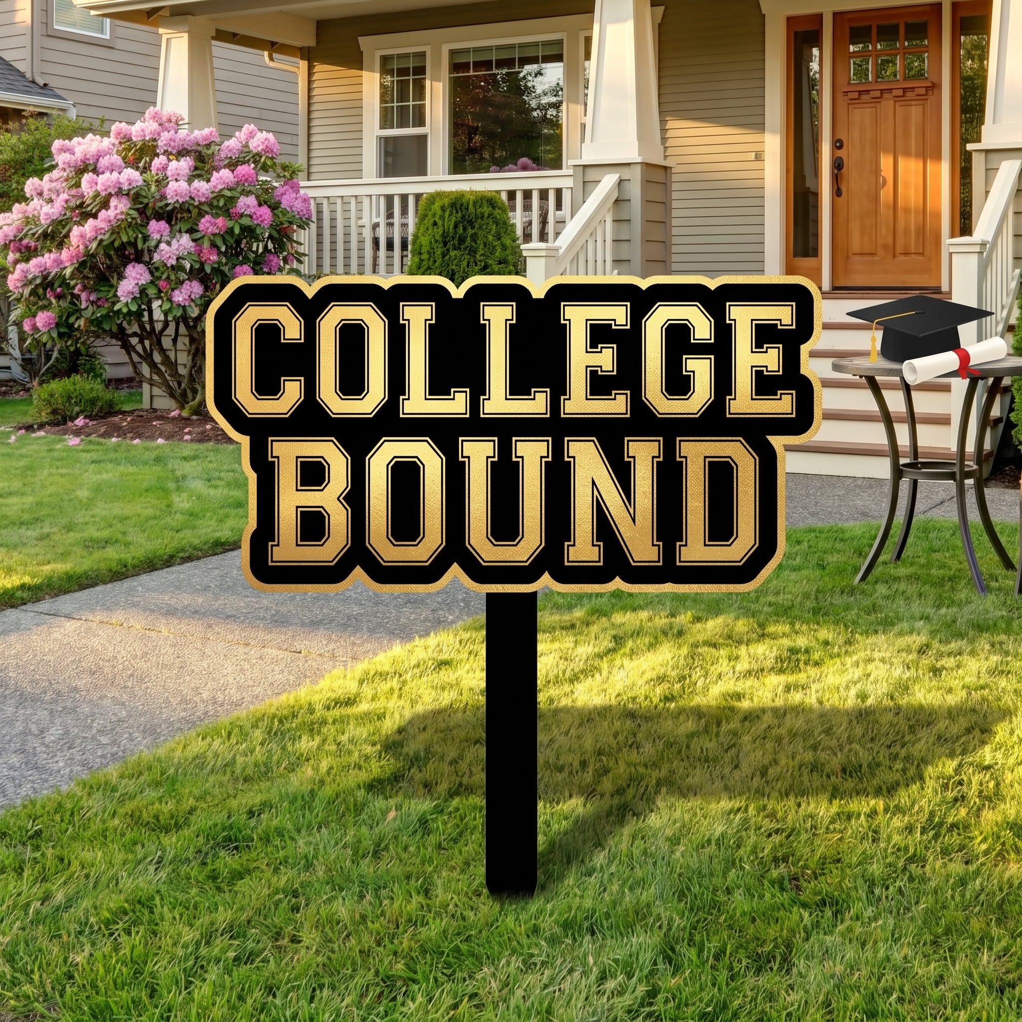 College Bound Yard Sign for Graduation Celebration